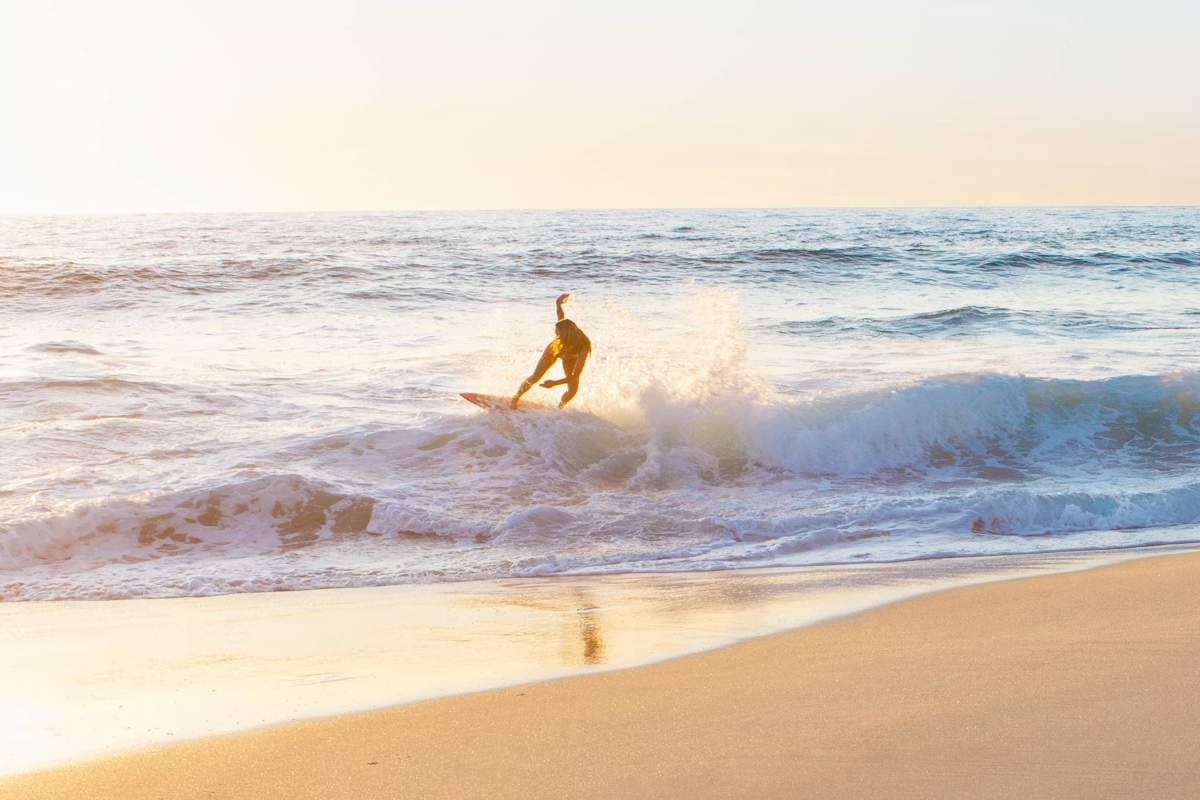 Surfer at dawn